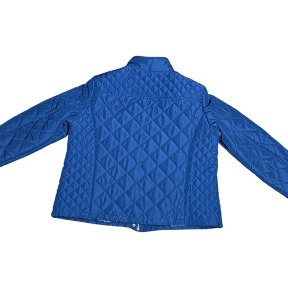 St. John’s Bay Blue Quilted Jacket Snap Front Lightweight Coat - Picture 4 of 10